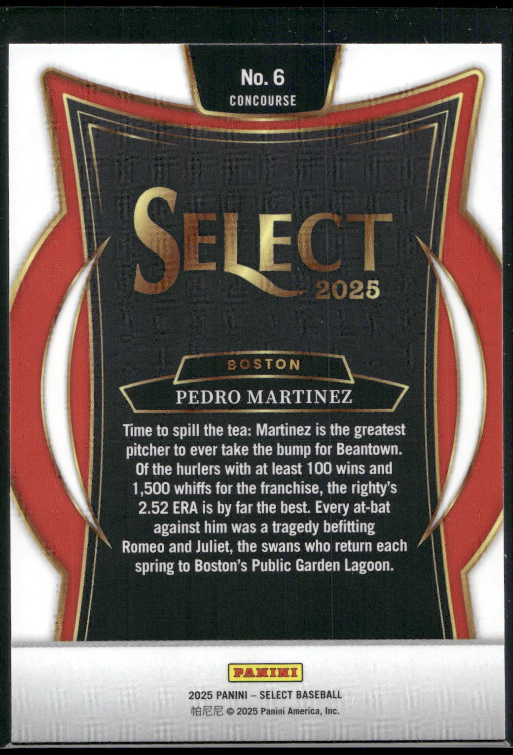 2025 Panini Select #6 Pedro Martinez