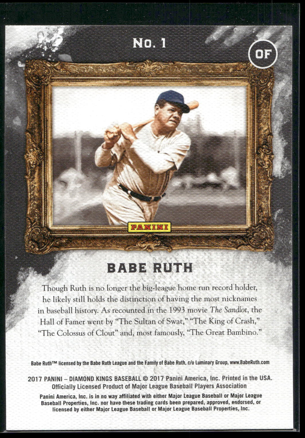 2017 Panini Diamond Kings #1 Babe Ruth