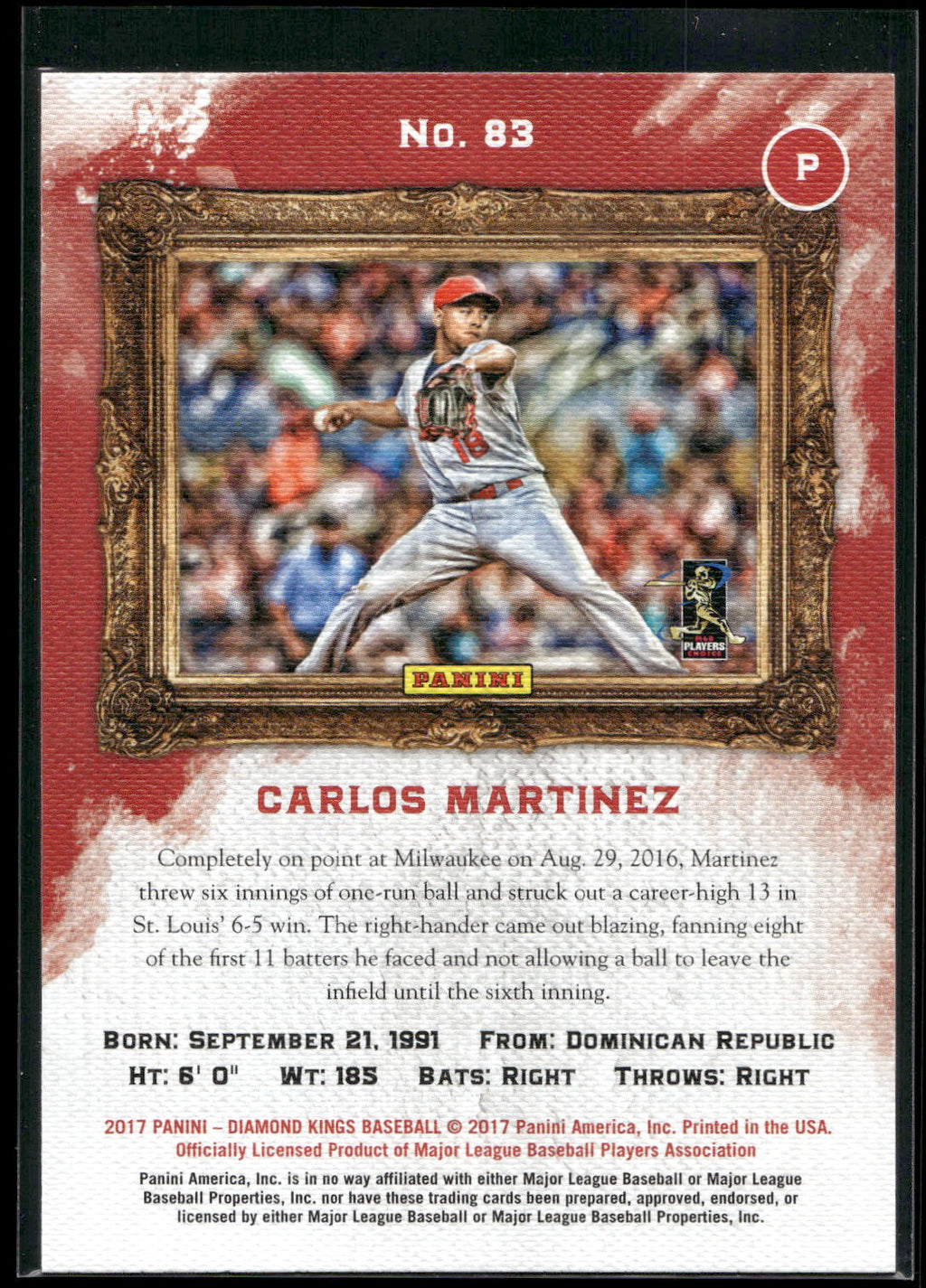 2017 Panini Diamond Kings #83 Carlos Martinez