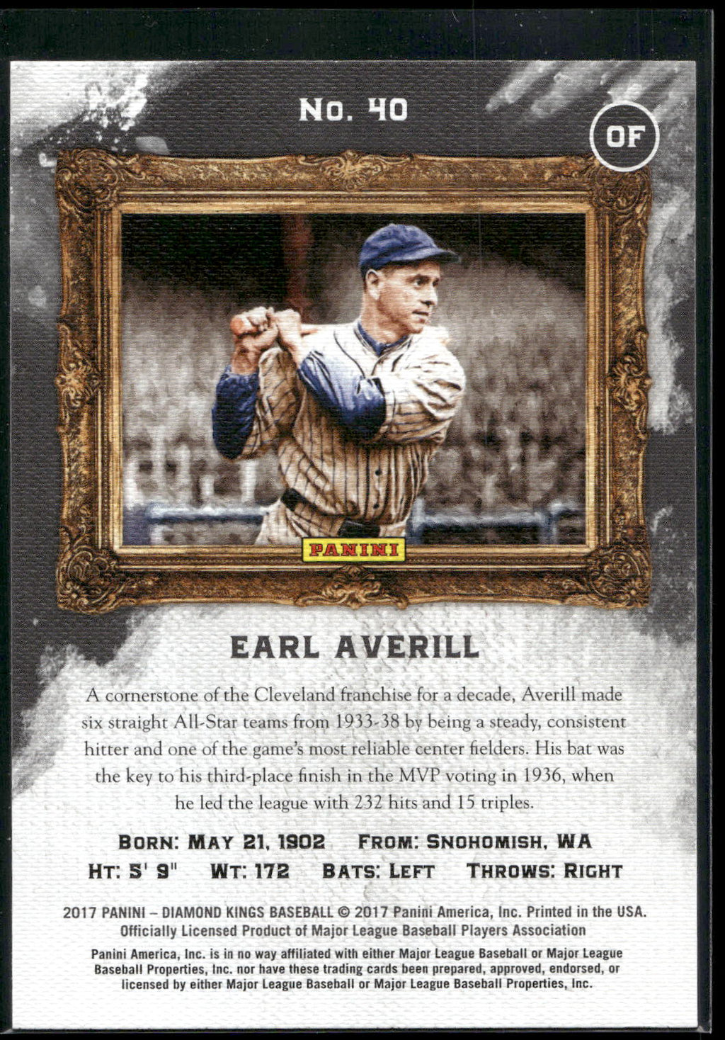 2016 Panini Diamond Kings #26 Earl Averill