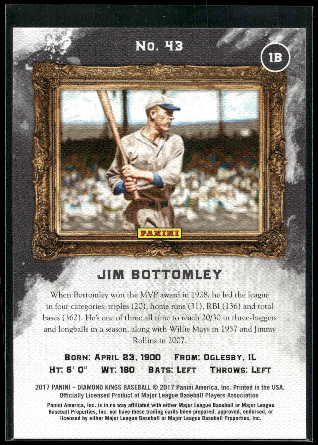 2017 Panini Diamond Kings #43 Jim Bottomley