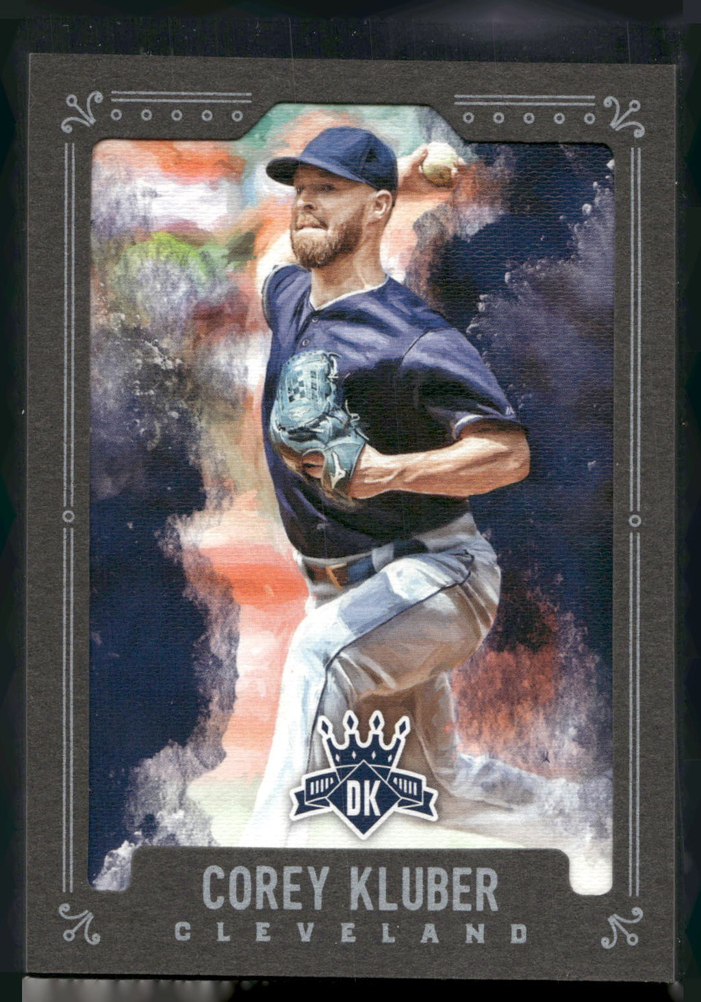 2017 Panini Diamond Kings #62b Corey Kluber Framed Green
