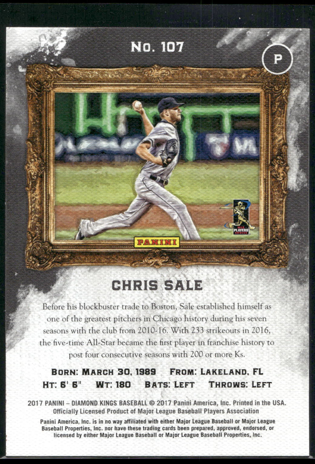 2017 Panini Diamond Kings #107 Chris Sale
