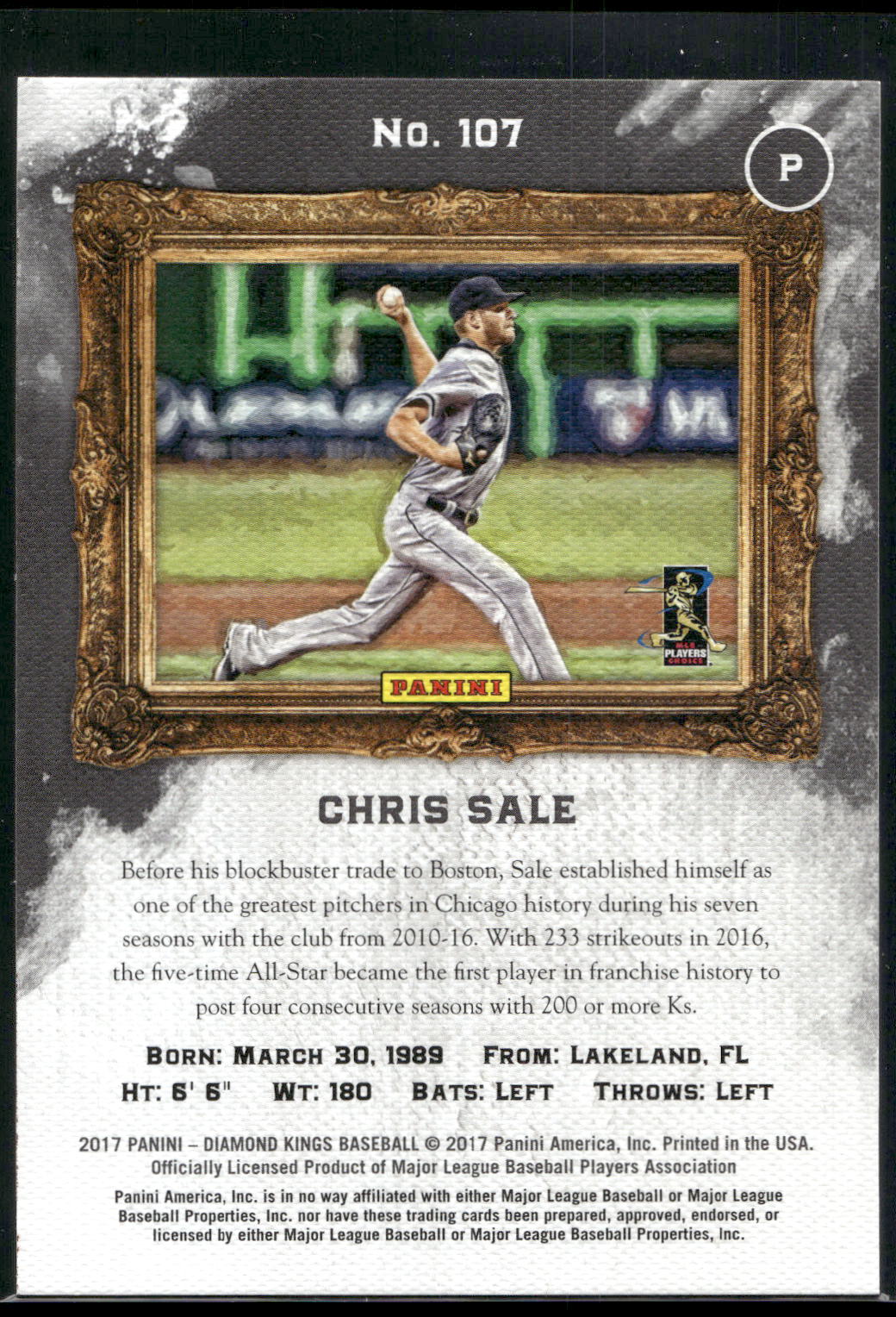 2017 Panini Diamond Kings #107 Chris Sale
