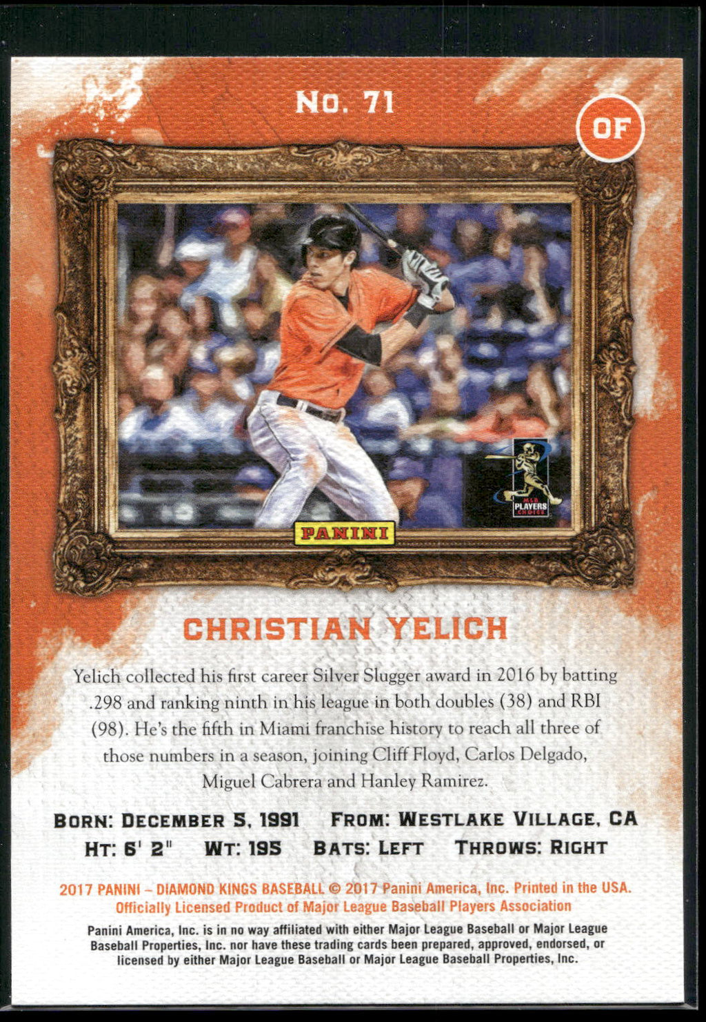 2017 Panini Diamond Kings #71 Christian Yelich