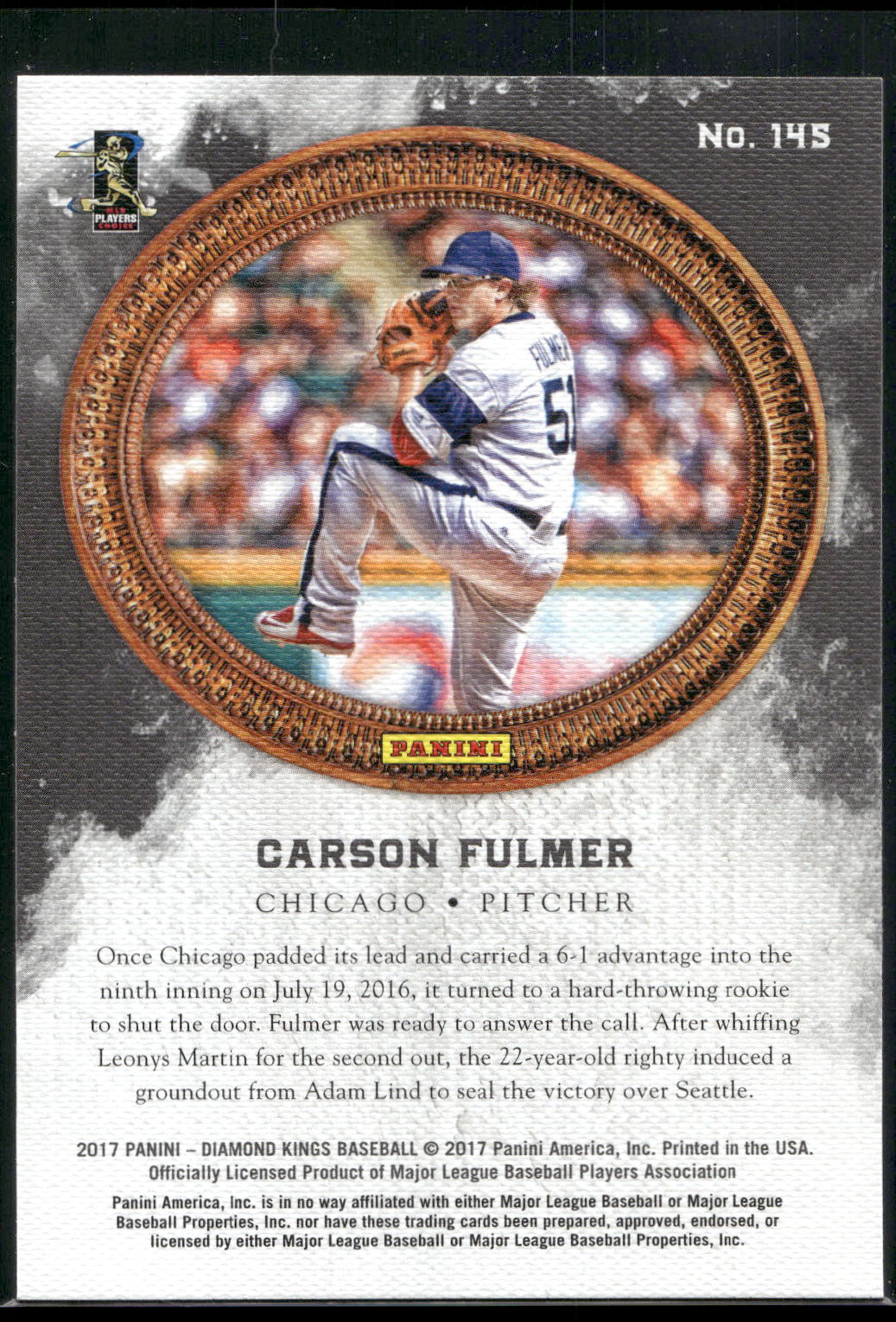 2017 Panini Diamond Kings #145b Carson Fulmer