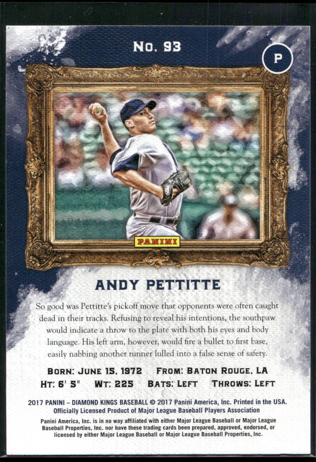 2017 Panini Diamond Kings #93 Andy Pettitte