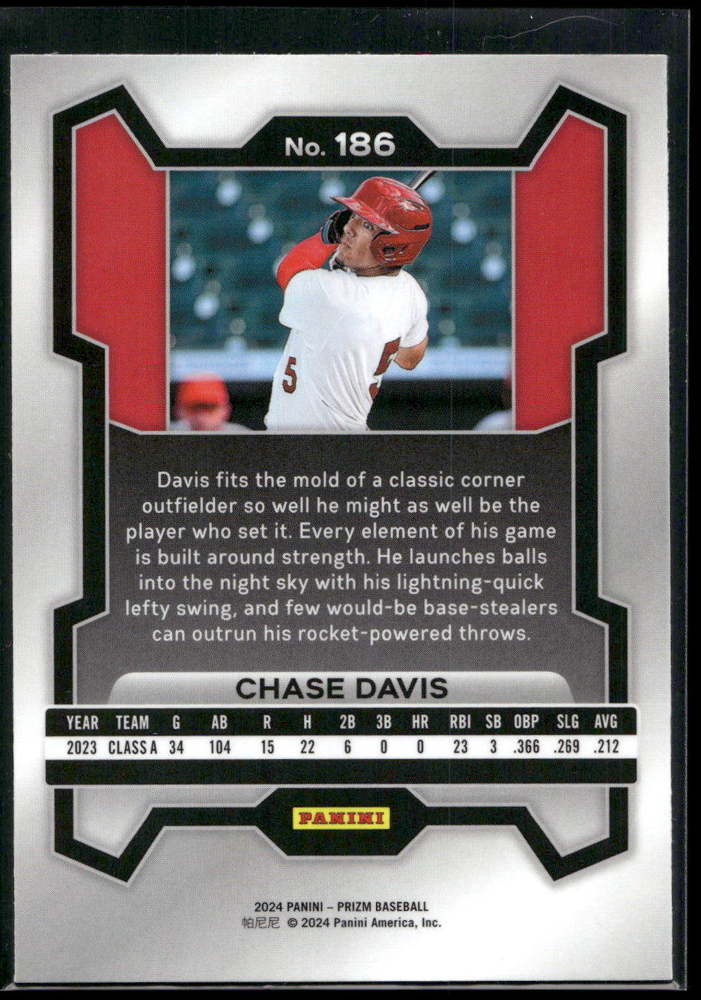 2024 Panini Prizm #186 Chase Davis