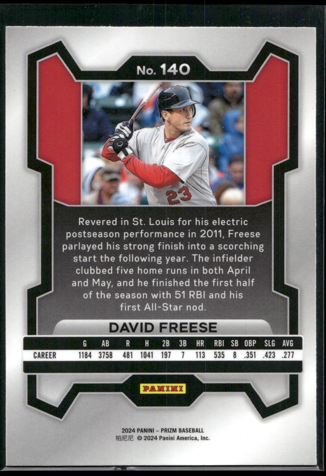 2024 Panini Prizm #140 David Freese