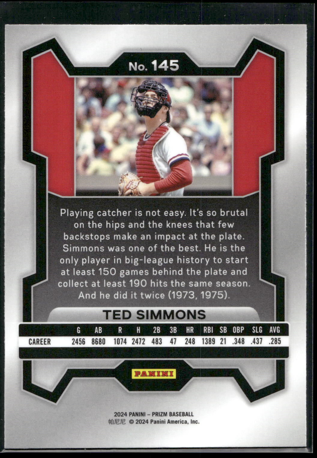 2024 Panini Prizm #145 Ted Simmons