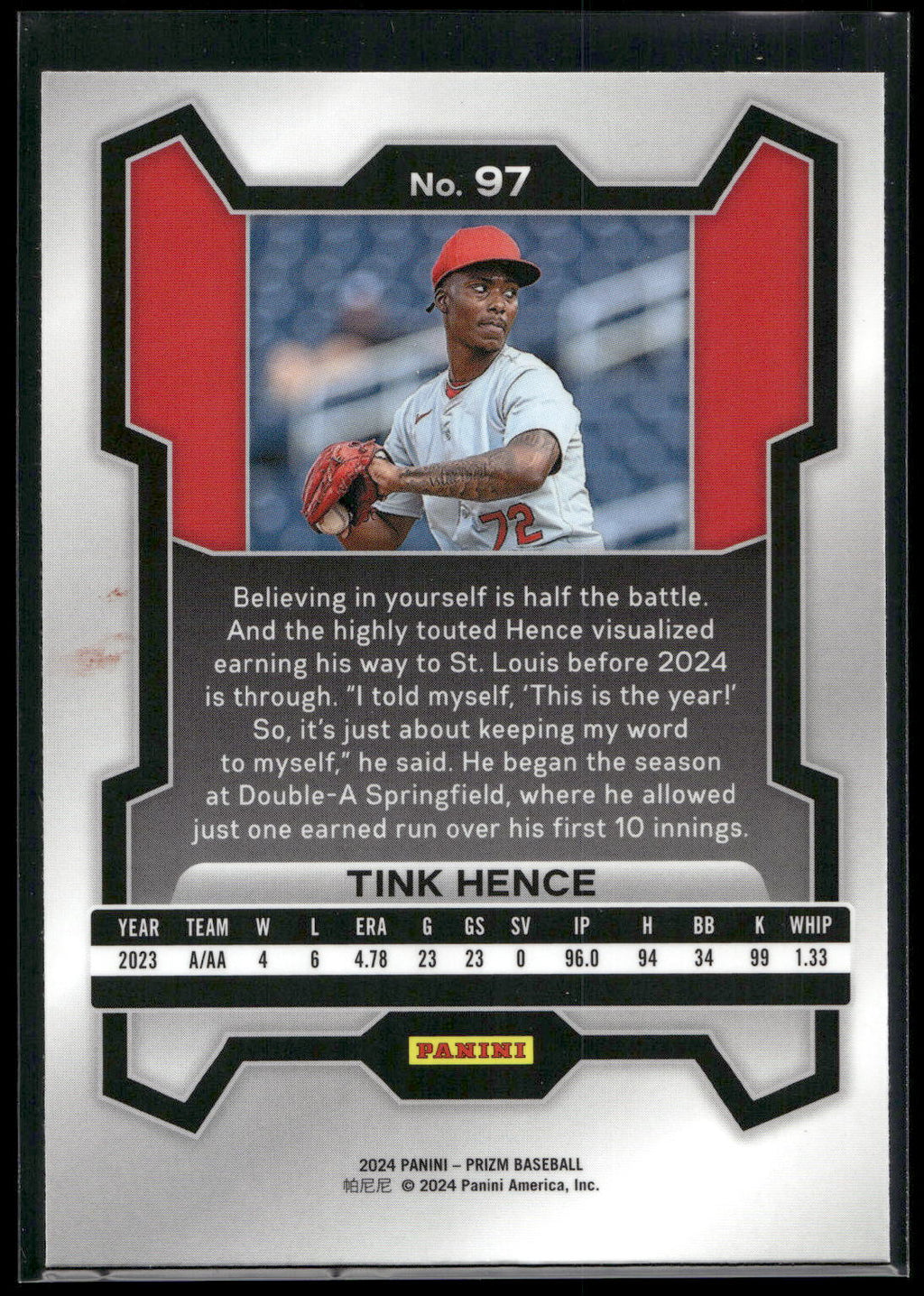 2024 Panini Prizm #97 Tink Hence