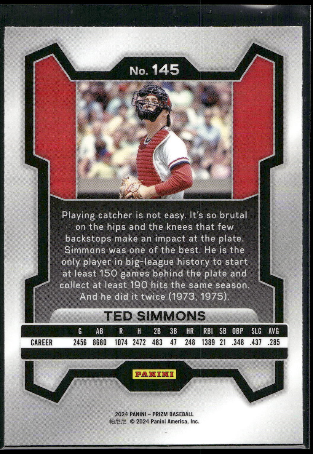 2024 Panini Prizm #145 Ted Simmons