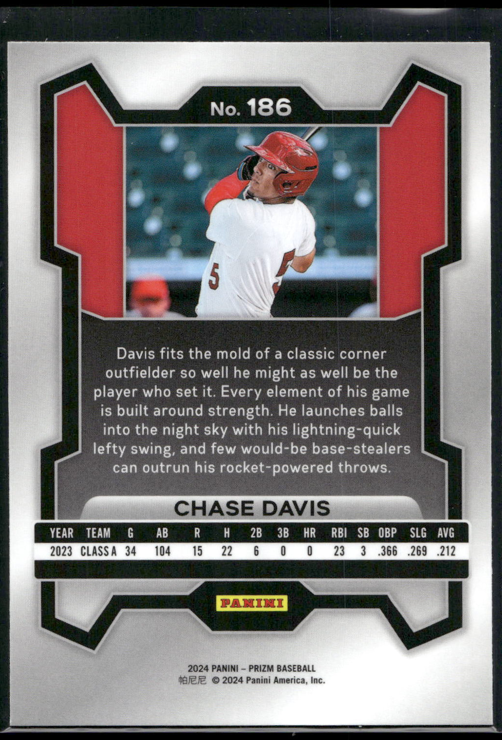 2024 Panini Prizm #186 Chase Davis