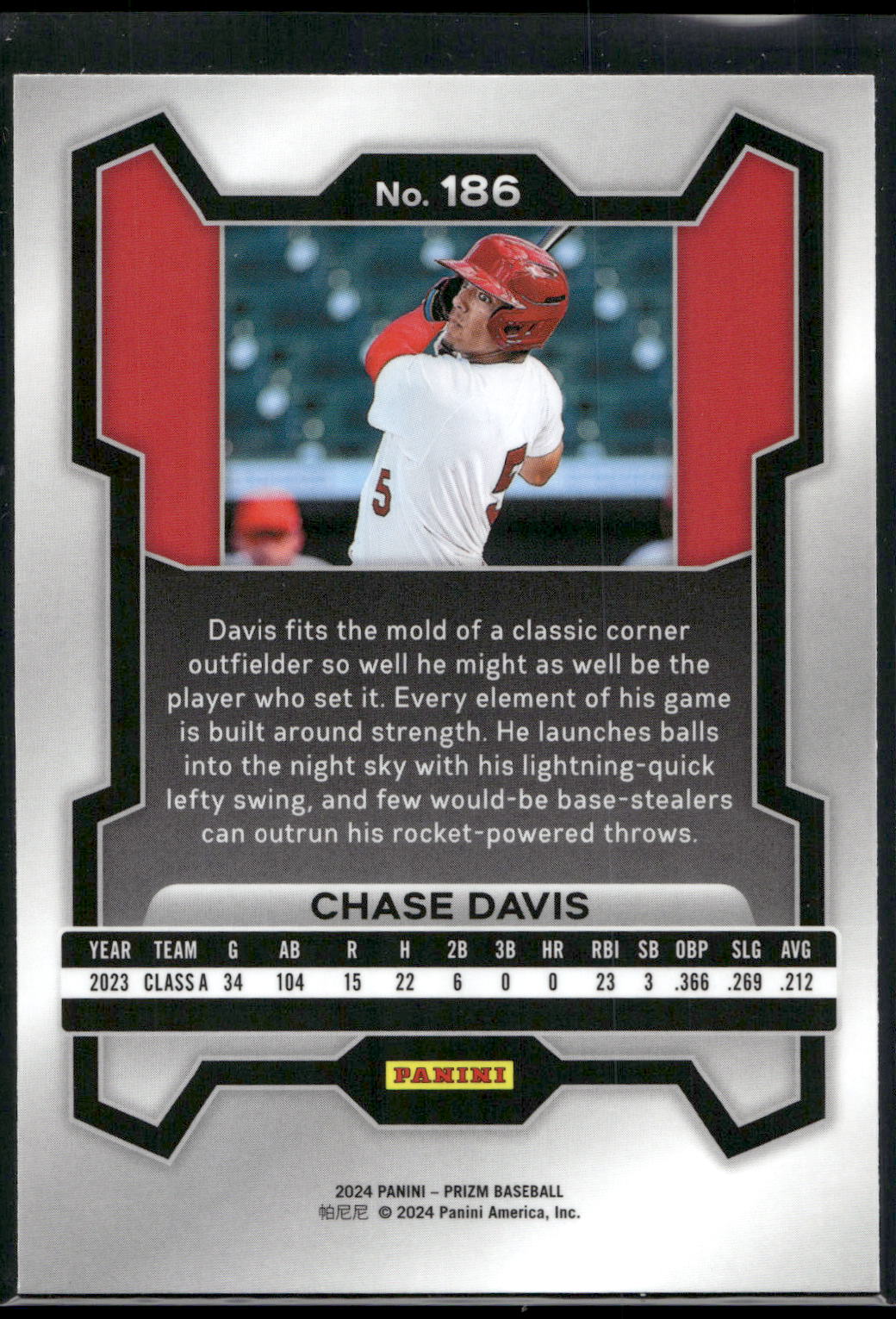2024 Panini Prizm #186 Chase Davis