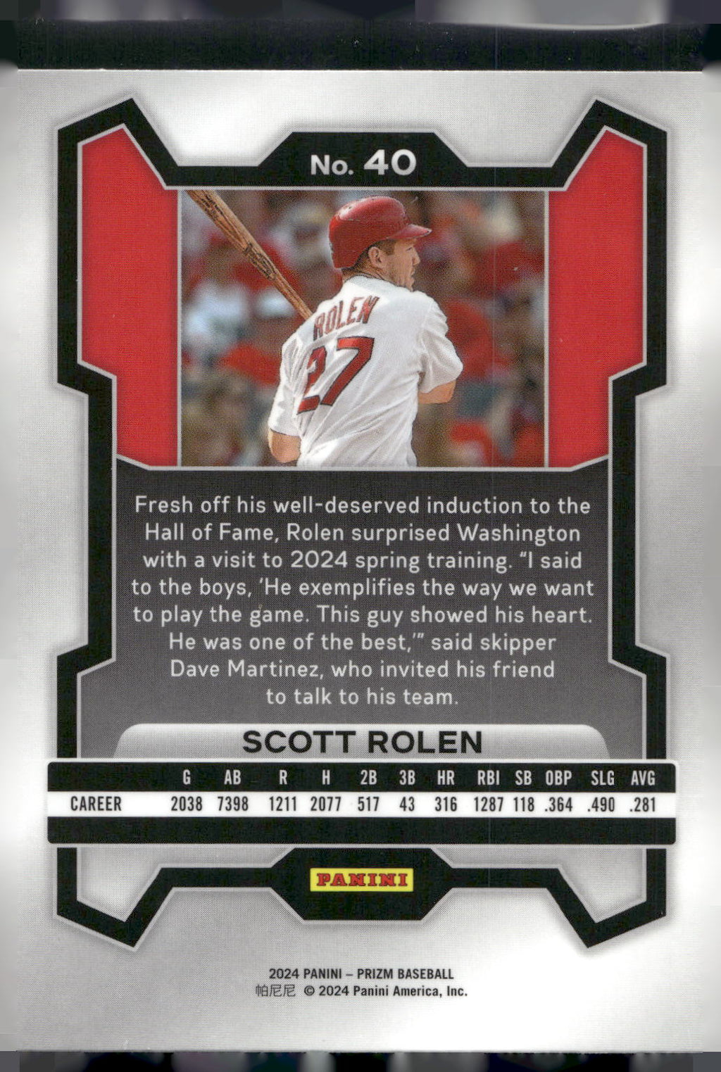 2024 Panini Prizm #40 Scott Rolen