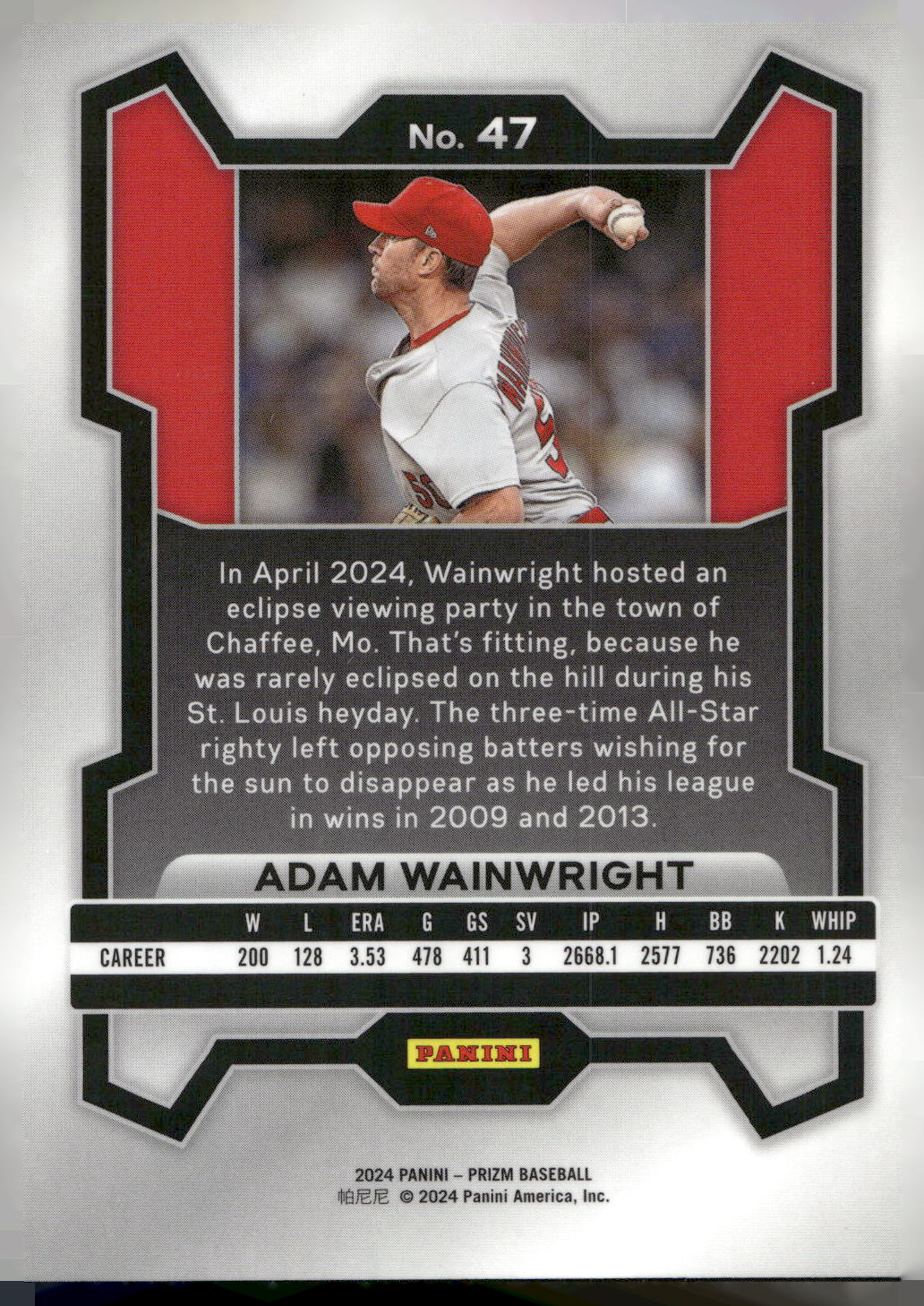2024 Panini Prizm #47 Adam Wainwright