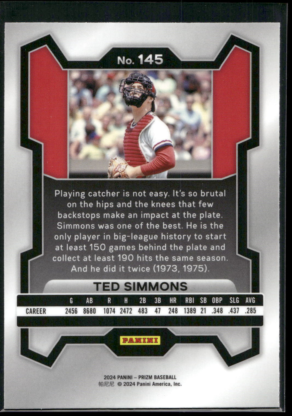 2024 Panini Prizm #145 Ted Simmons