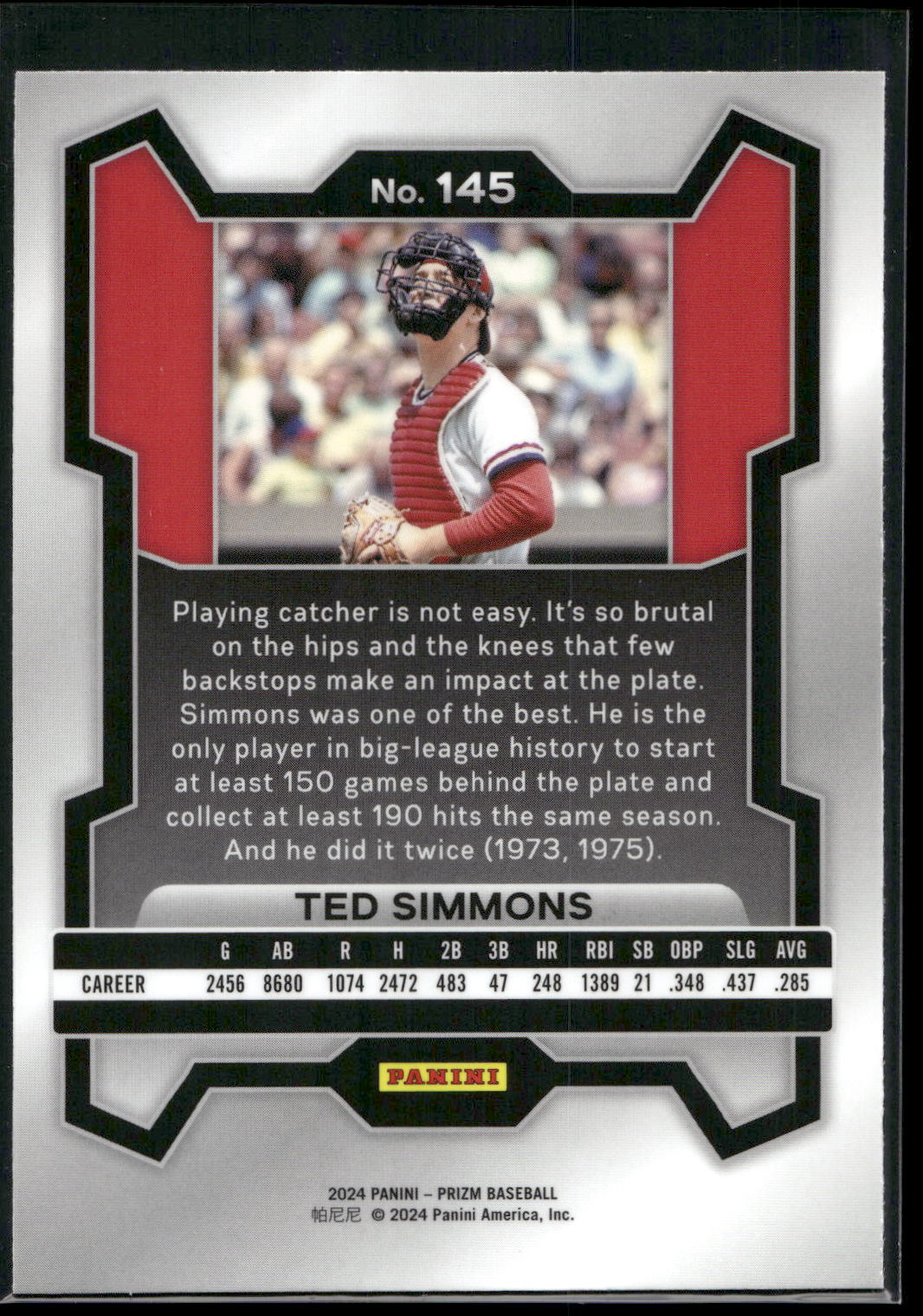 2024 Panini Prizm #145 Ted Simmons