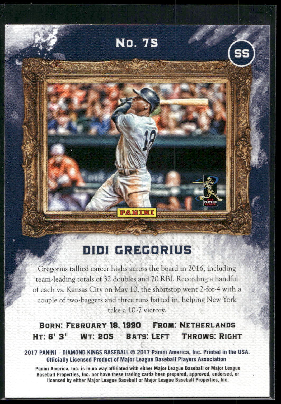 2017 Panini Diamond Kings #75 Didi Gregorius