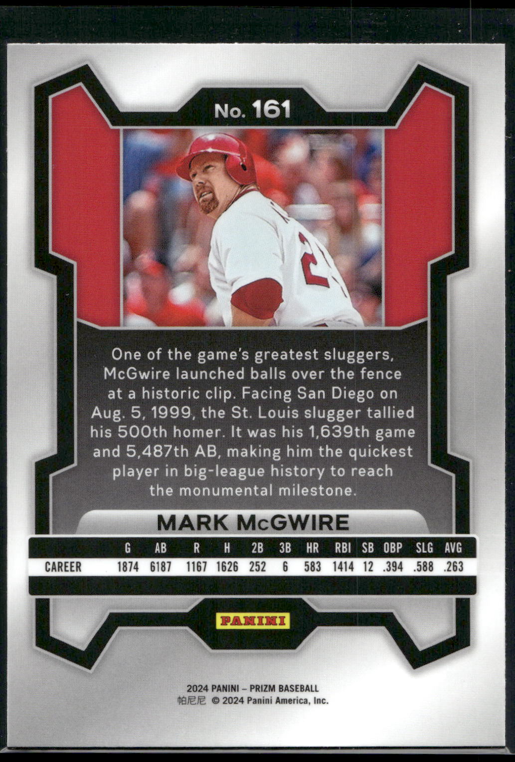 2024 Panini Prizm #161 Mark McGwire