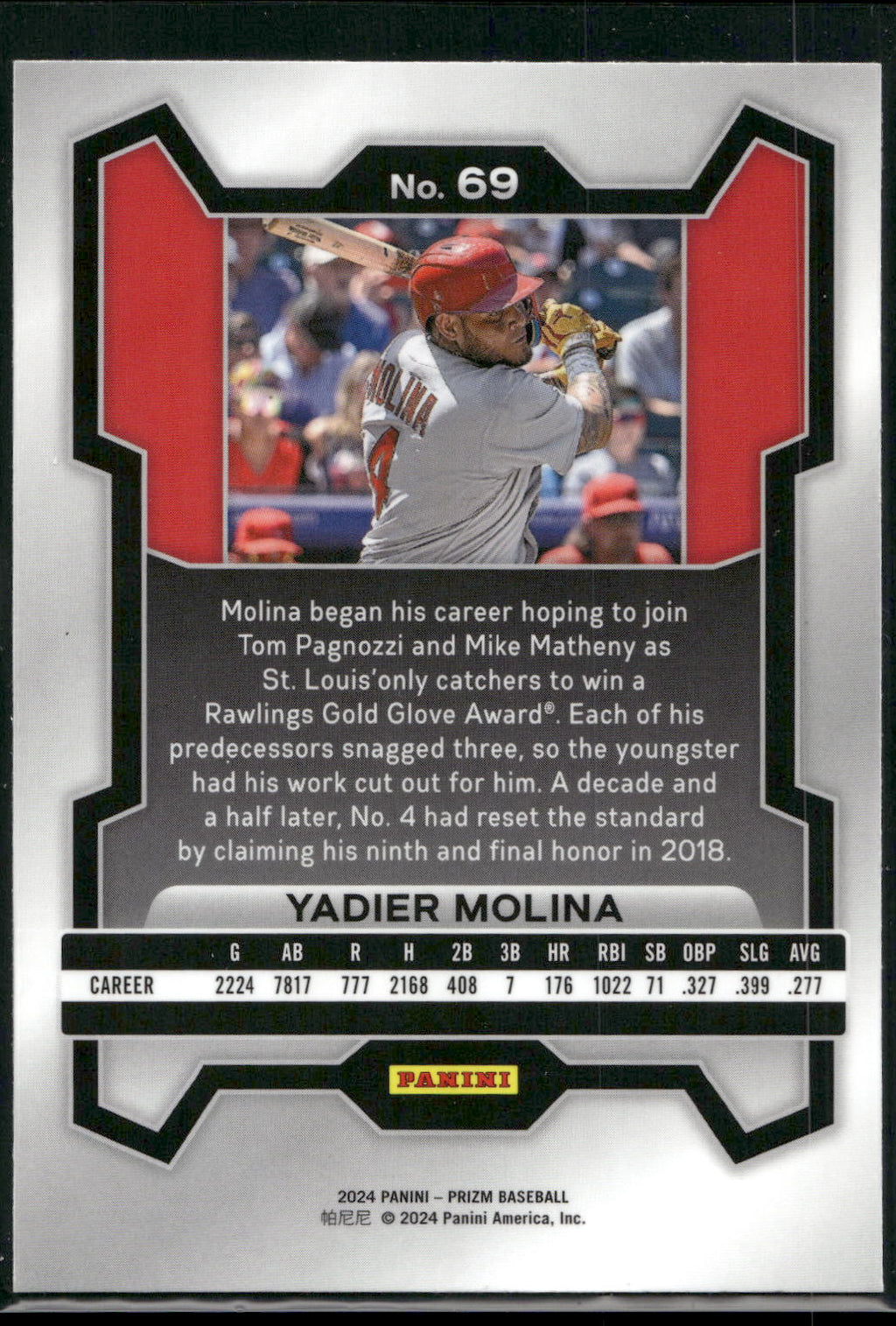 2024 Panini Prizm #69 Yadier Molina