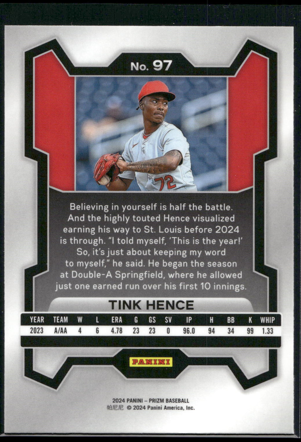 2024 Panini Prizm #97 Tink Hence
