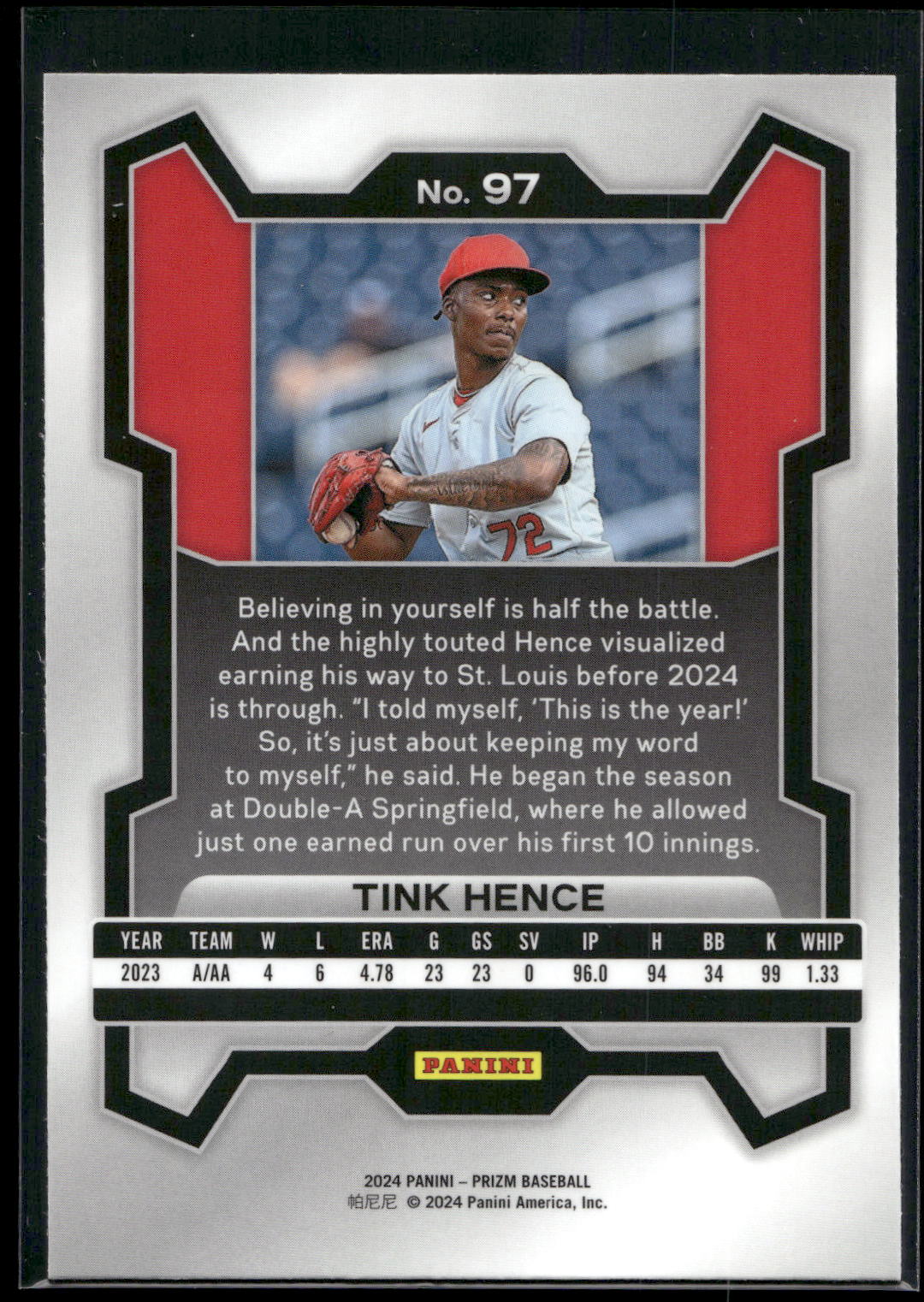 2024 Panini Prizm #97 Tink Hence