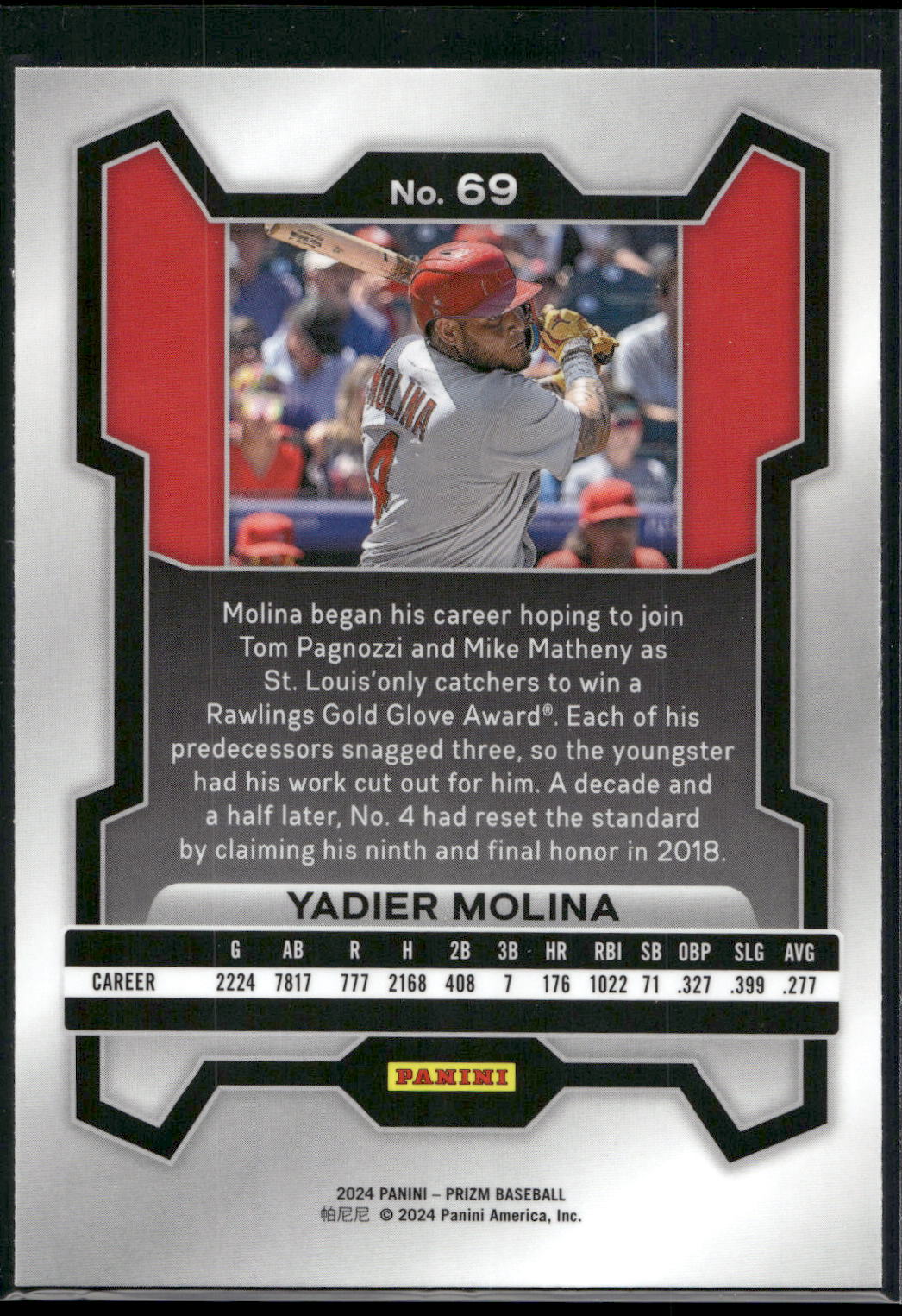 2024 Panini Prizm #69 Yadier Molina