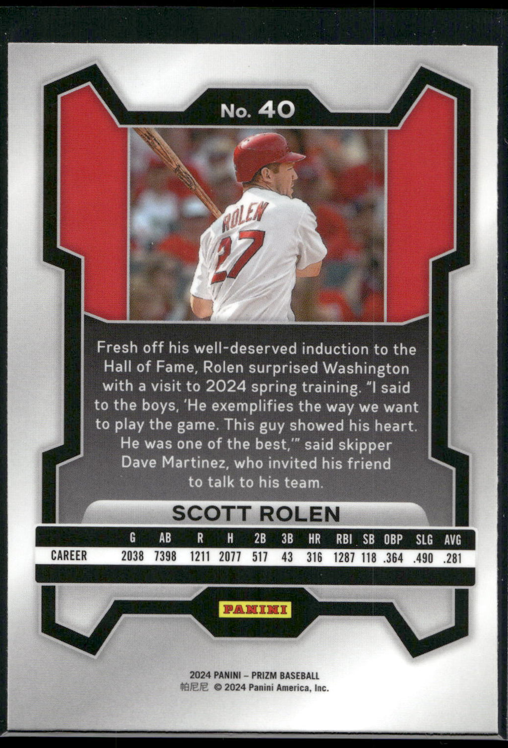 2024 Panini Prizm #40 Scott Rolen
