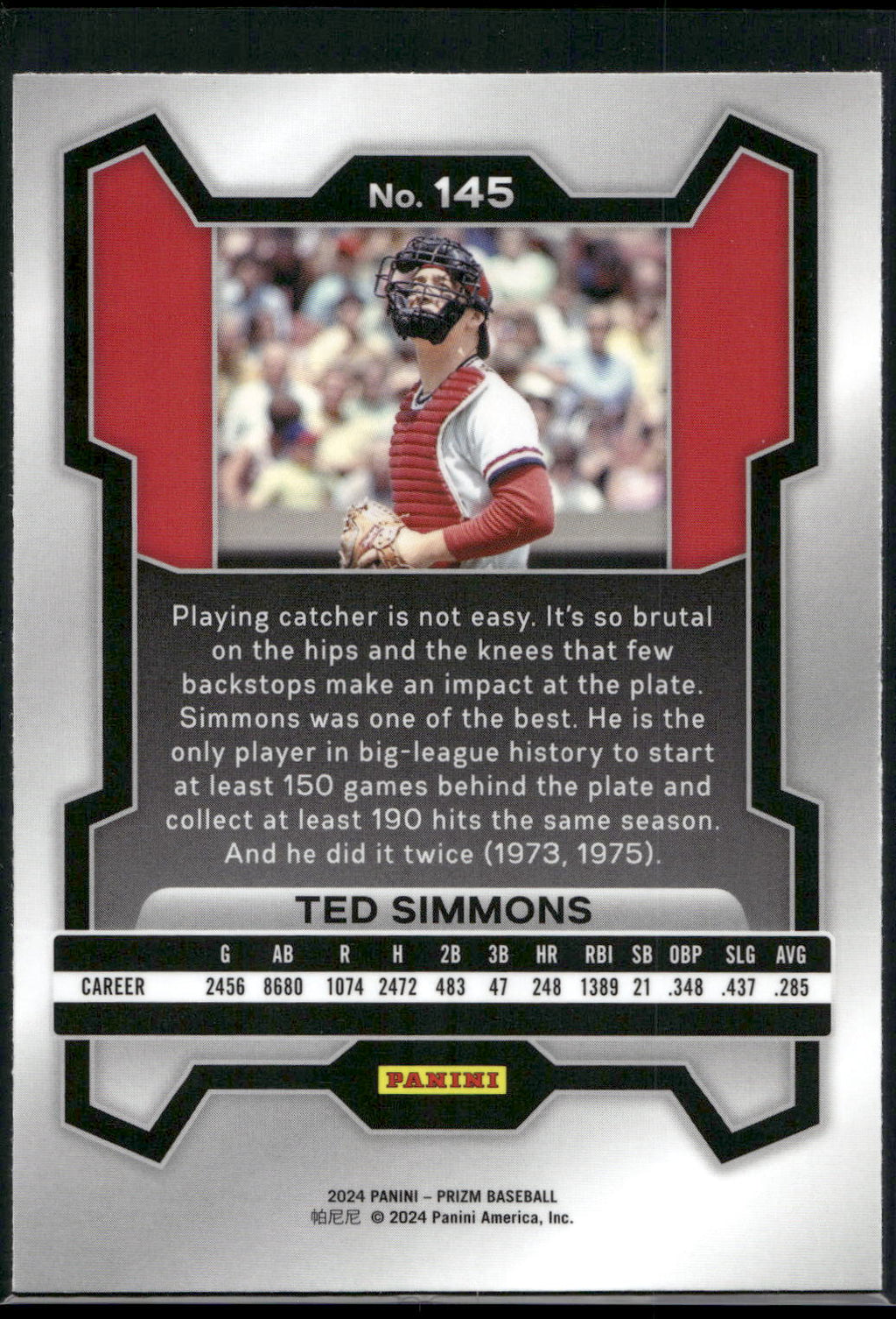 2024 Panini Prizm #145 Ted Simmons