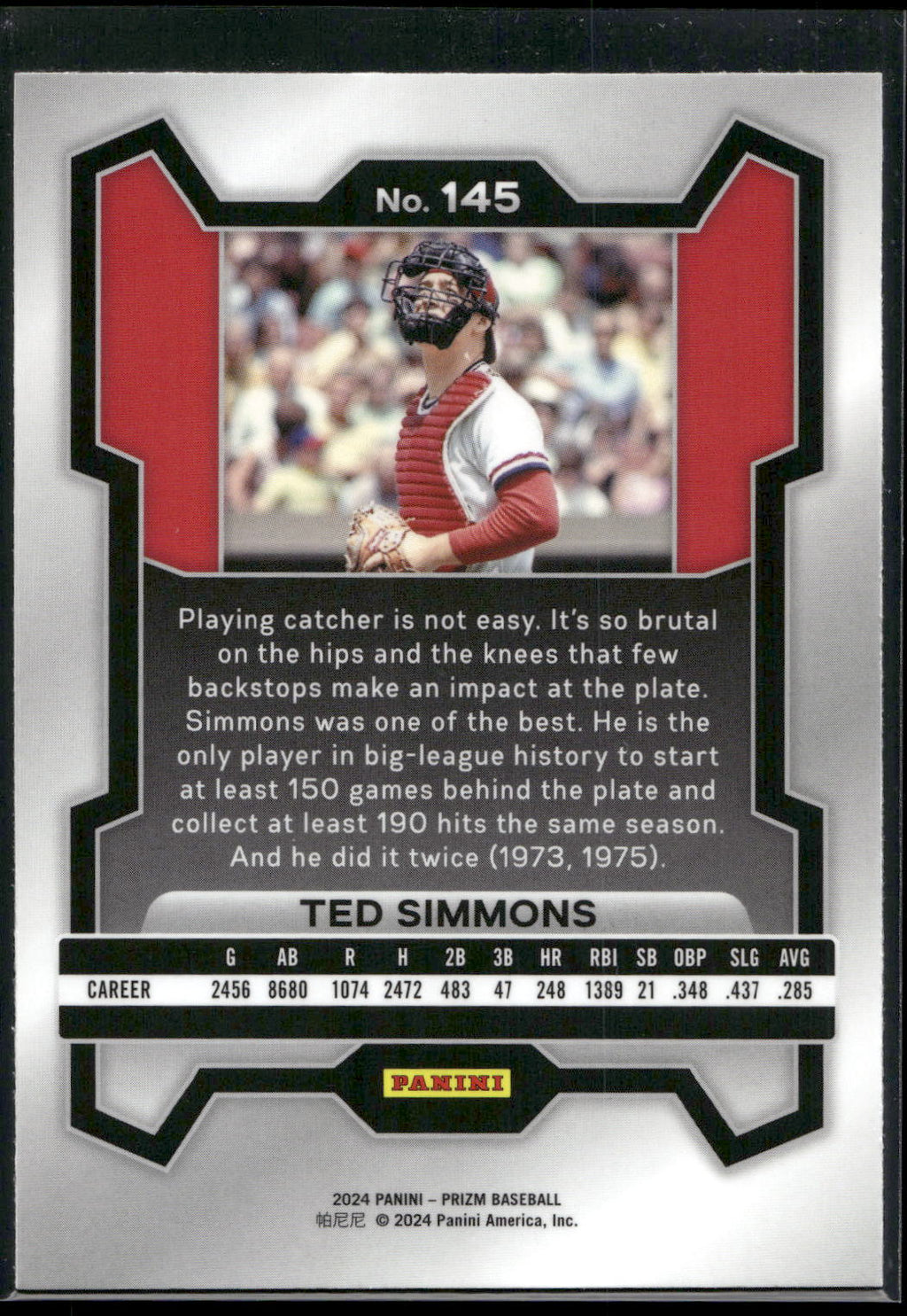 2024 Panini Prizm #145 Ted Simmons