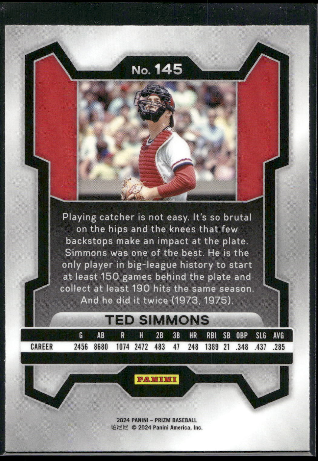 2024 Panini Prizm #145 Ted Simmons