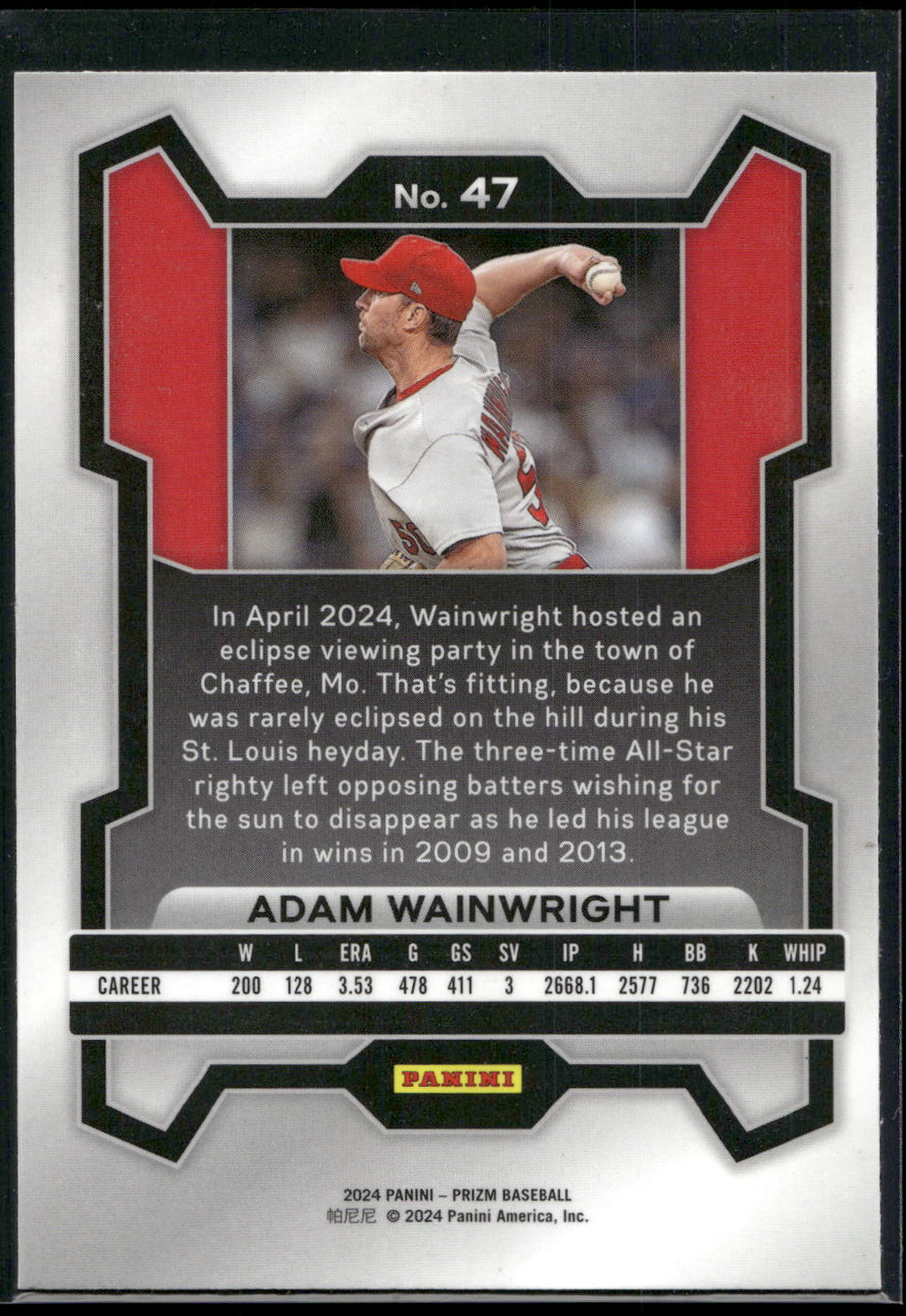 2024 Panini Prizm #47 Adam Wainwright