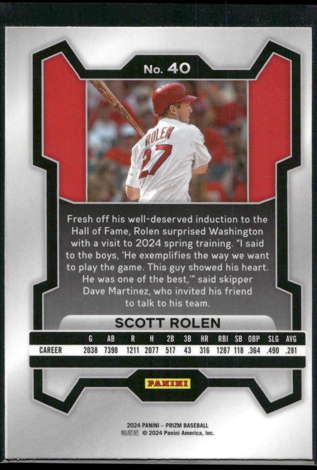 2024 Panini Prizm #40 Scott Rolen