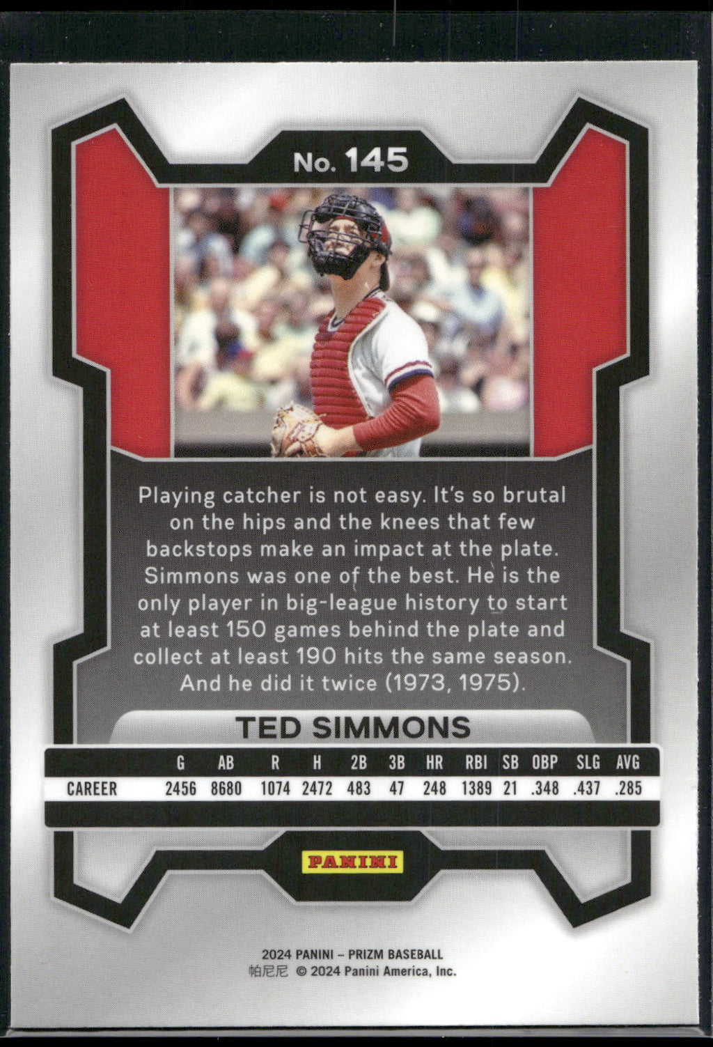 2024 Panini Prizm #145 Ted Simmons