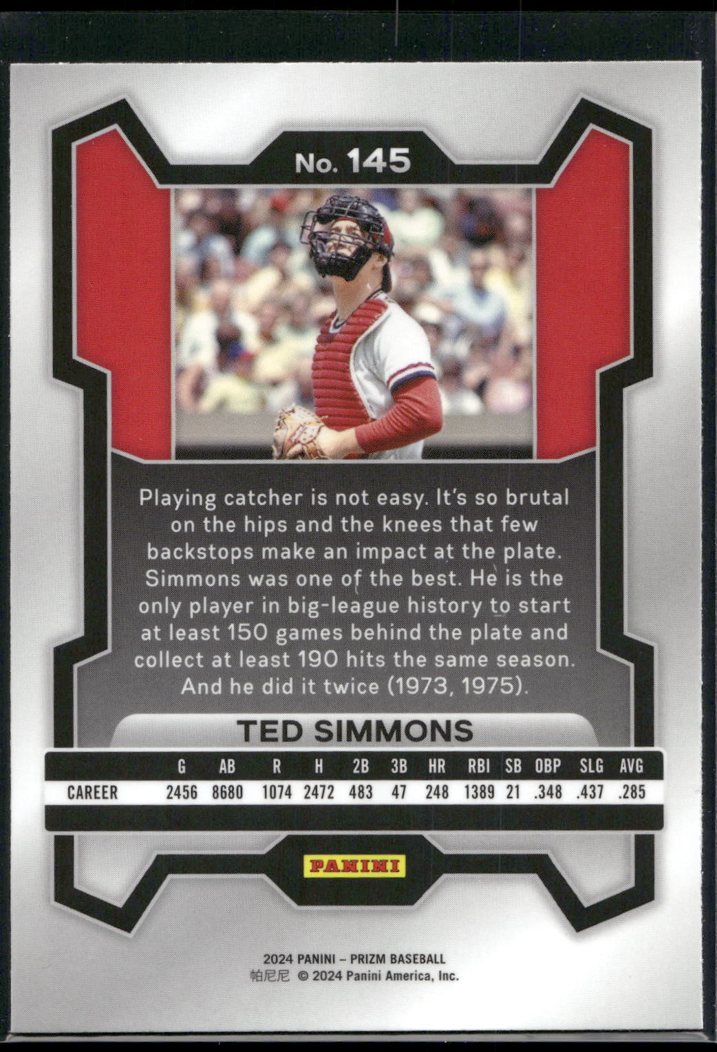 2024 Panini Prizm #145 Ted Simmons