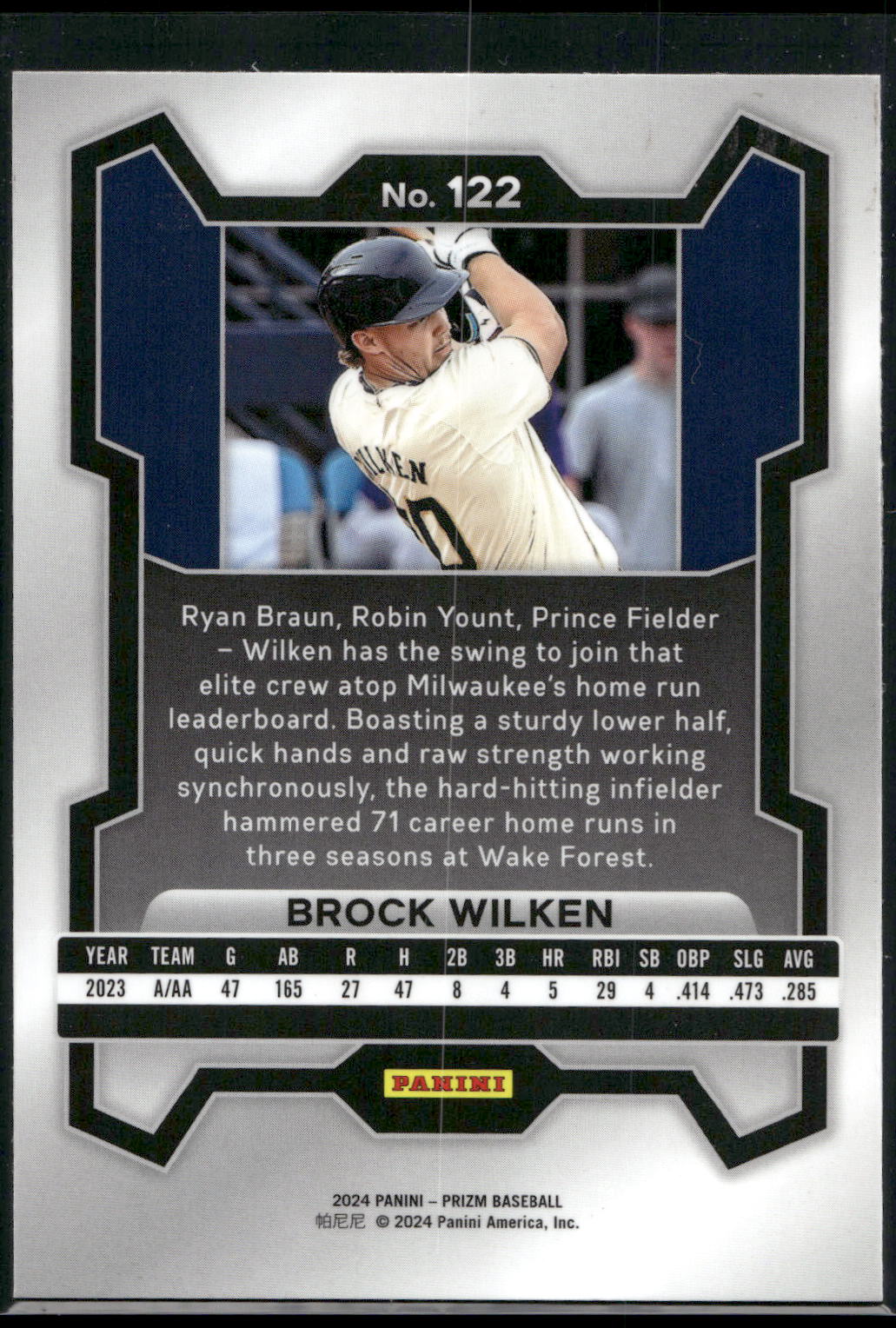 2024 Panini Prizm #122 Brock Wilken
