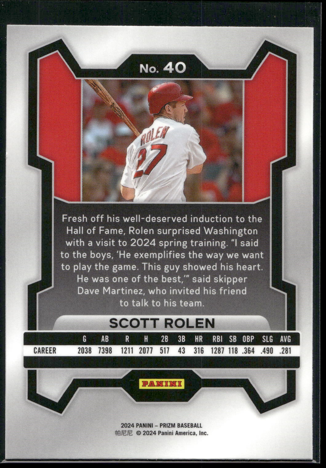 2024 Panini Prizm #40 Scott Rolen