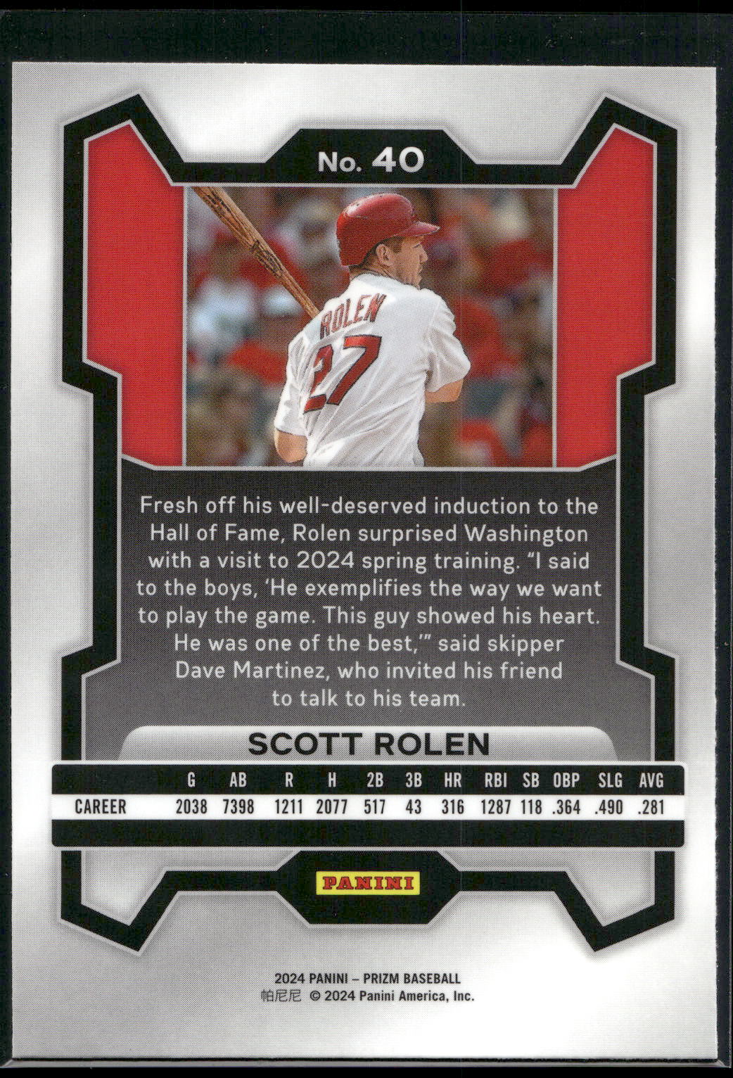 2024 Panini Prizm #40 Scott Rolen