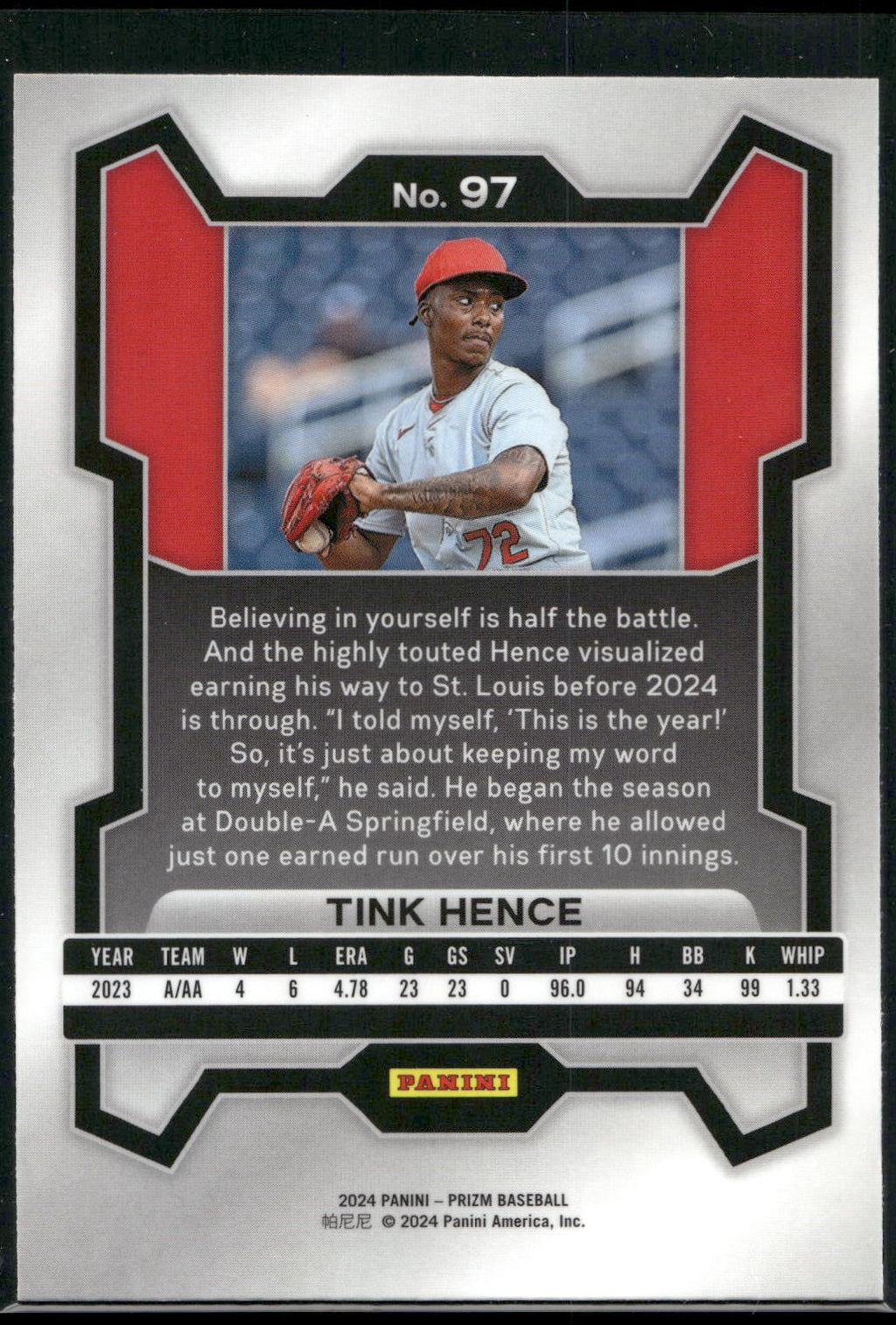 2024 Panini Prizm #97 Tink Hence