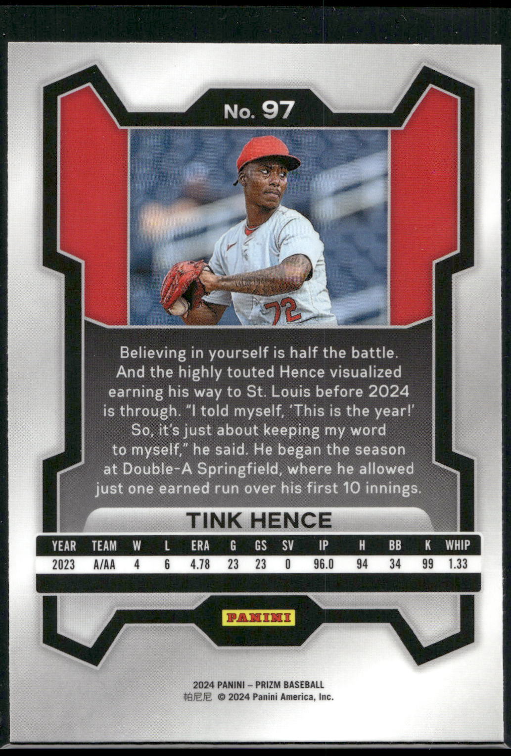 2024 Panini Prizm #97 Tink Hence