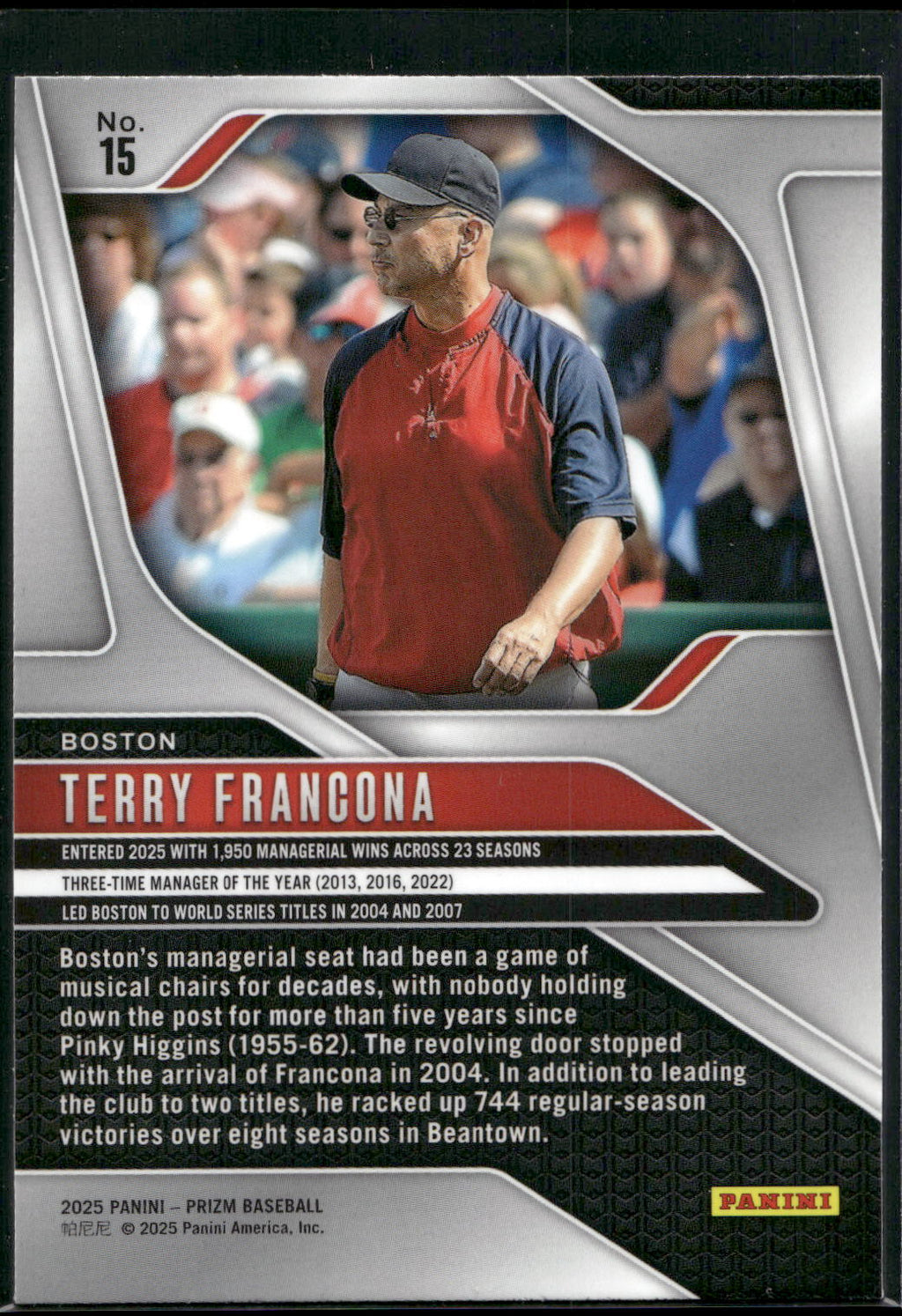 2025 Panini Prizm #15 Terry Francona