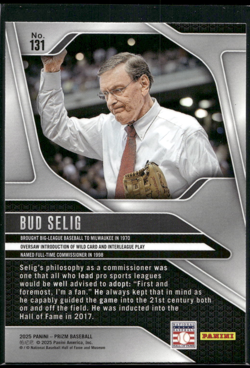 2025 Panini Prizm #131 Bud Selig