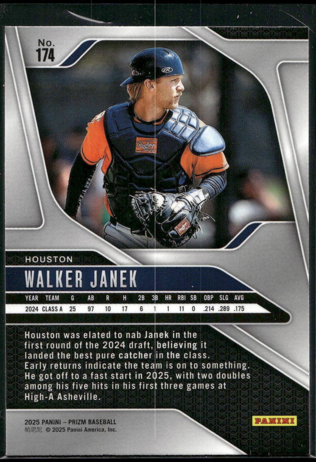 2025 Panini Prizm #174 Walker Janek