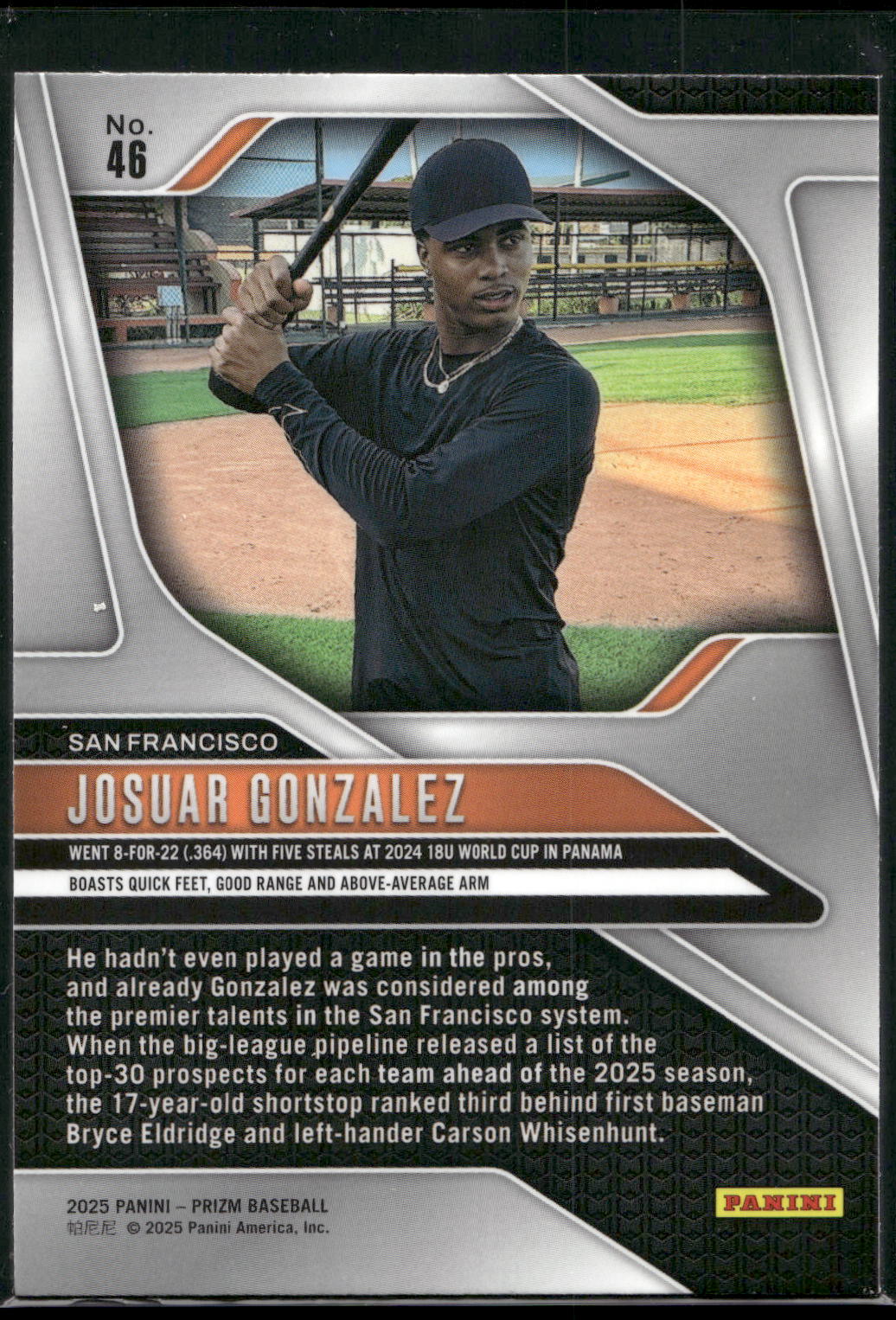 2025 Panini Prizm #46 Josuar Gonzalez