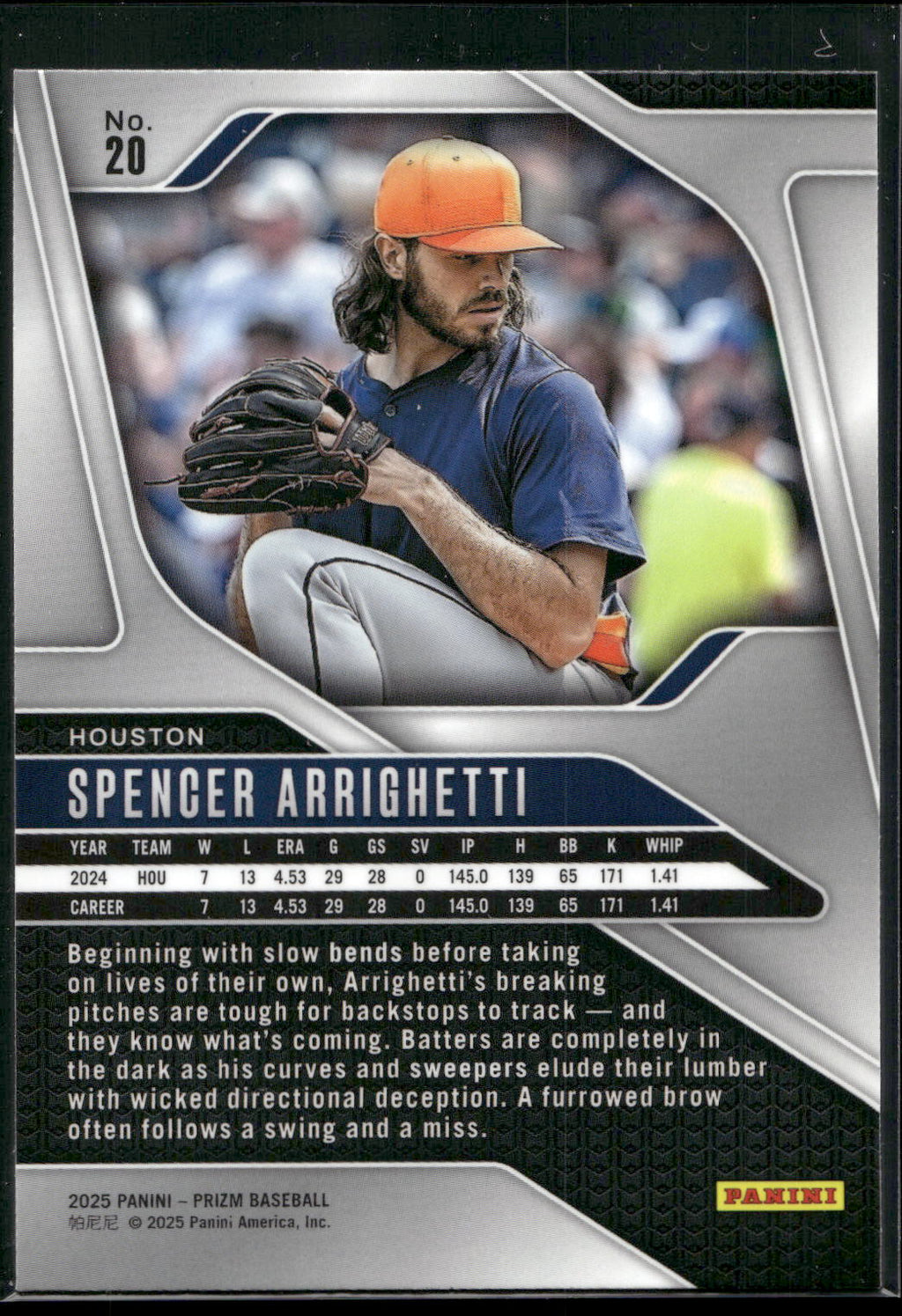 2025 Panini Prizm #20 Spencer Arrighetti