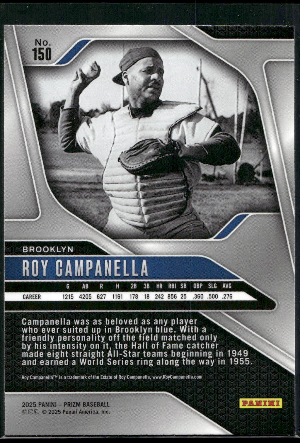 2025 Panini Prizm #150 Roy Campanella
