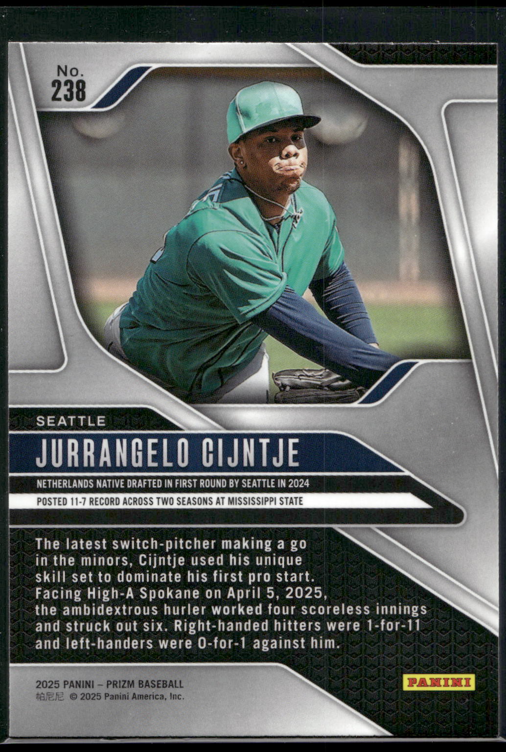 2025 Panini Prizm #238 Jurrangelo Cijntje