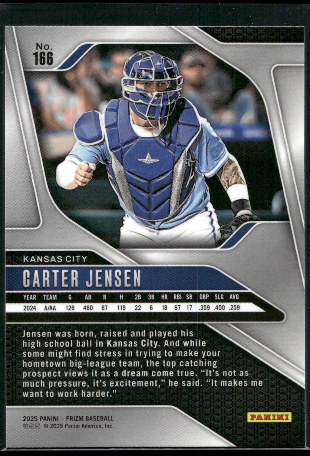 2025 Panini Prizm #166 Carter Jensen