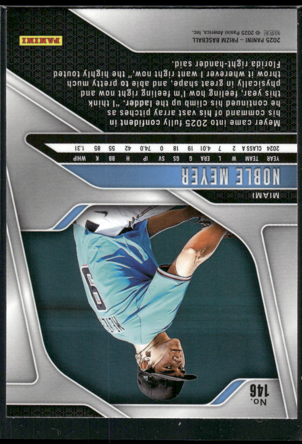 2025 Panini Prizm #146 Noble Meyer
